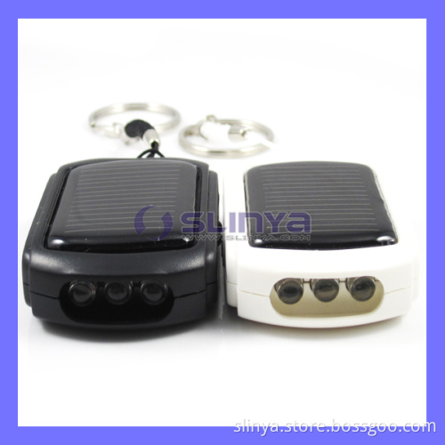 Portable Mini Keychain Solar Charger 600mAh with 3 LED for iPhone Samsung